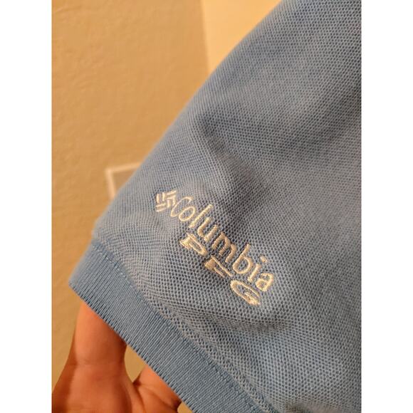 Columbia PFG Blue Polo Shirt UNC North Carolina Tar Heels Short Sleeve Size XL - Picture 4 of 6